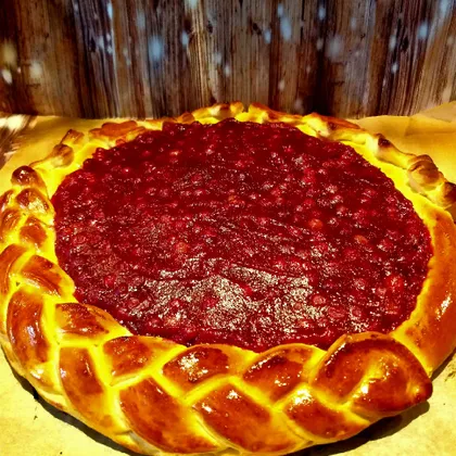 Пирог с брусникой 🥧❤