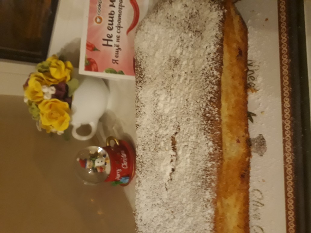 Кекс с вяленой клубникой или вишней 🍓🍒