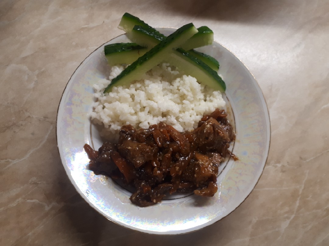 Свинина терияки с рисом