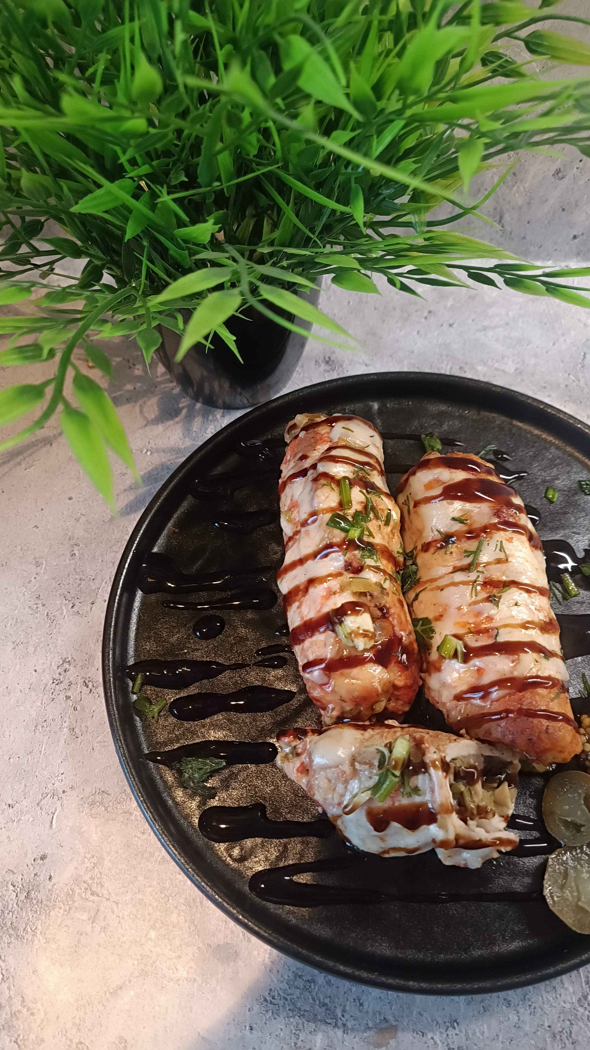 Мясные рулетики с грибами