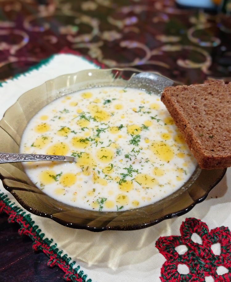 Суп сырный с красной чечевицей