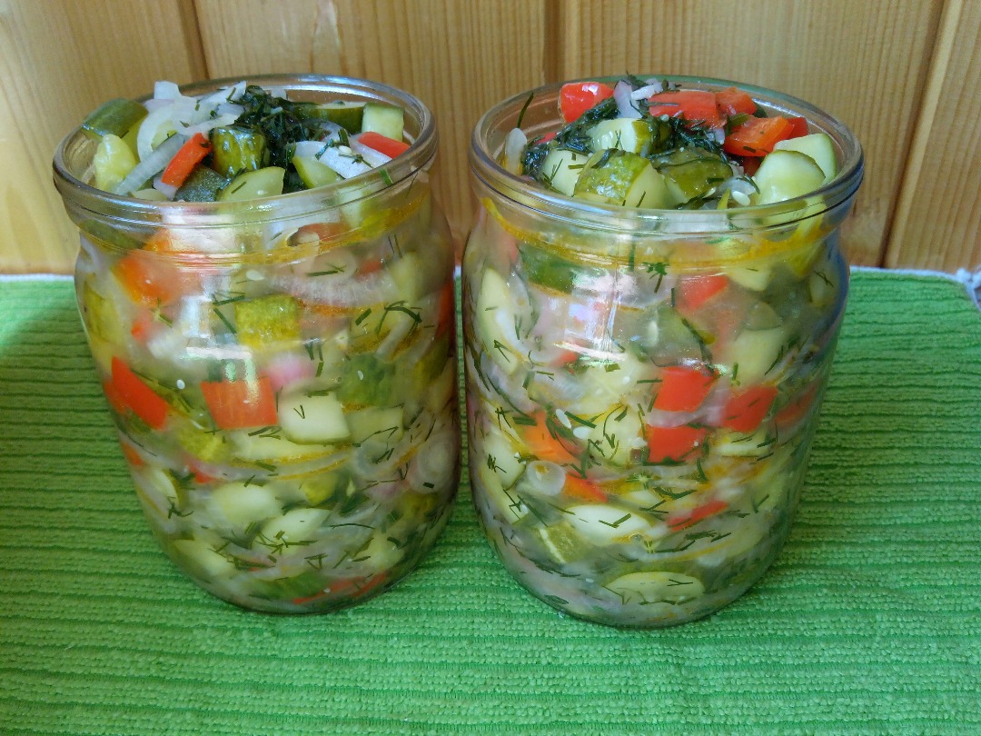 Овощной салат с огурцами "Нежинский" #заготовкиназиму