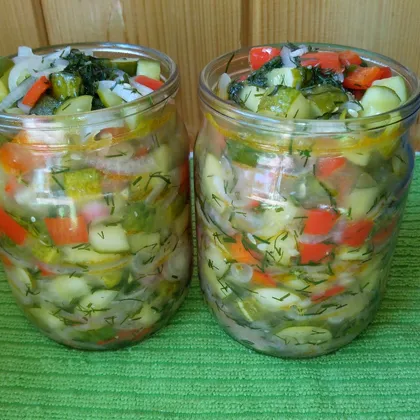 Овощной салат с огурцами 'Нежинский' #заготовкиназиму