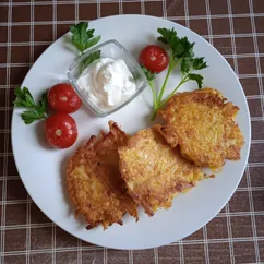 Картофельные блинчики с ветчиной