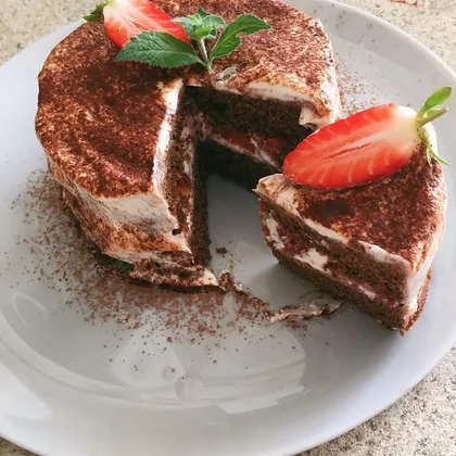 ПП Шоколадно-клубничный мини тортик 🍰 🍓