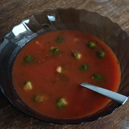 Томатный суп с овощами на разгрузочный день