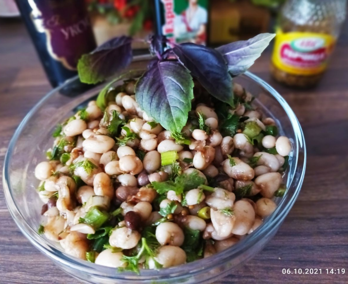 Заправка для салата из фасоли и зелени 🥗