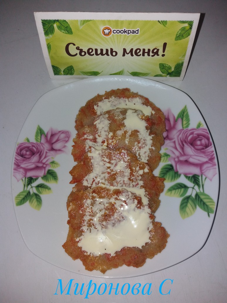 Картофельные оладьи с колбасой и сыром "Неженка"