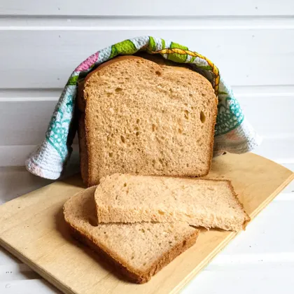 Пшеничный хлеб на рассоле с домашним кетчупом в хлебопечке
