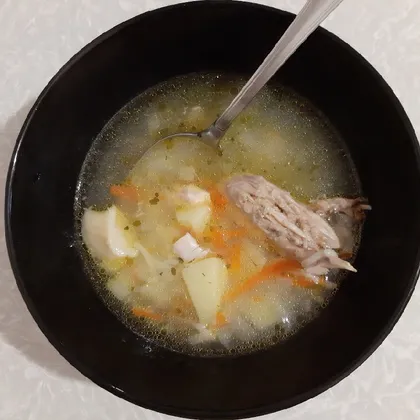 Суп куриный с клецками
