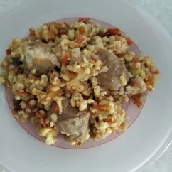 Булгур с овощами и мясом