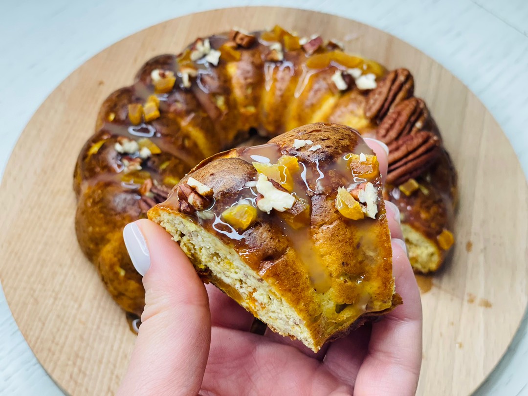 Пирог с творогом и орехом пекан 🥧