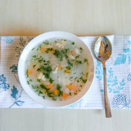 Суп с горбушей и рисом