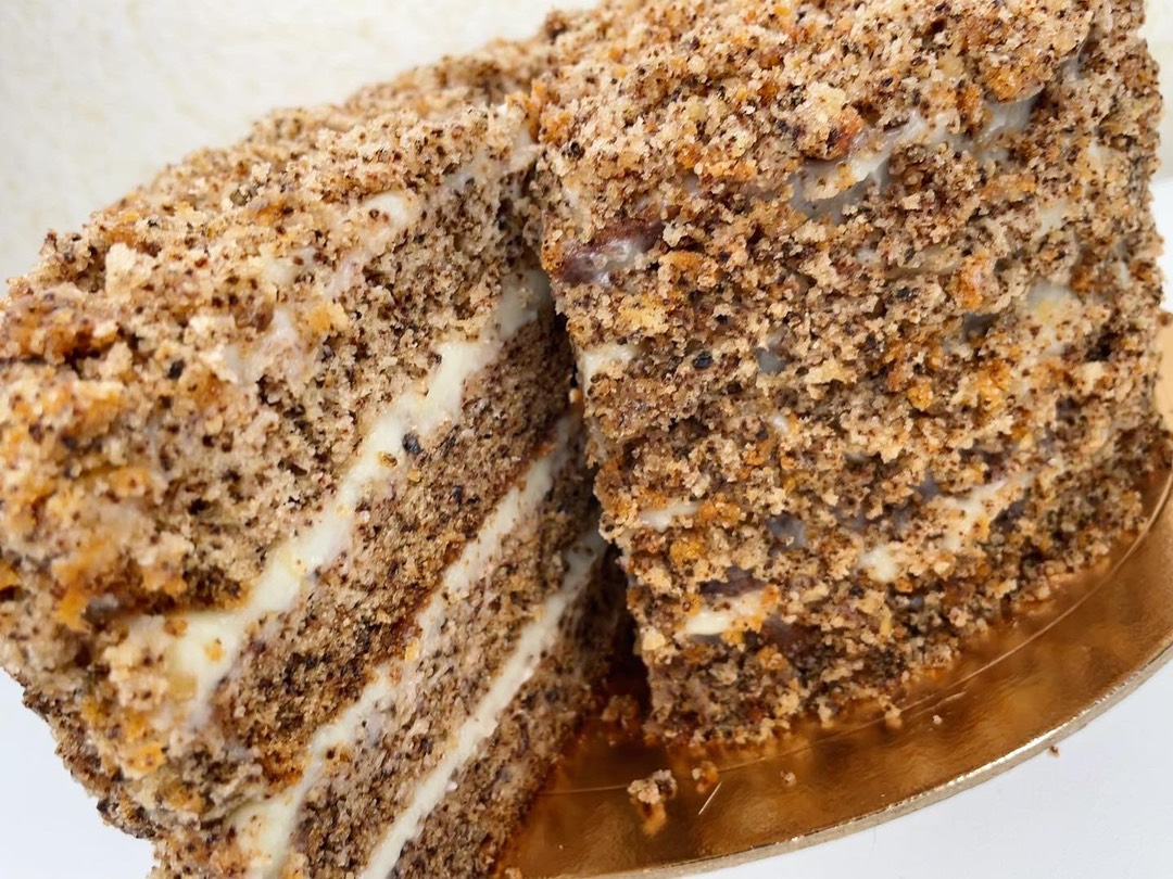 Домашний ореховый торт с грецкими орехами!
