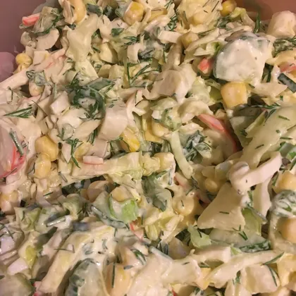 Салат из крабовых палочек с капустой