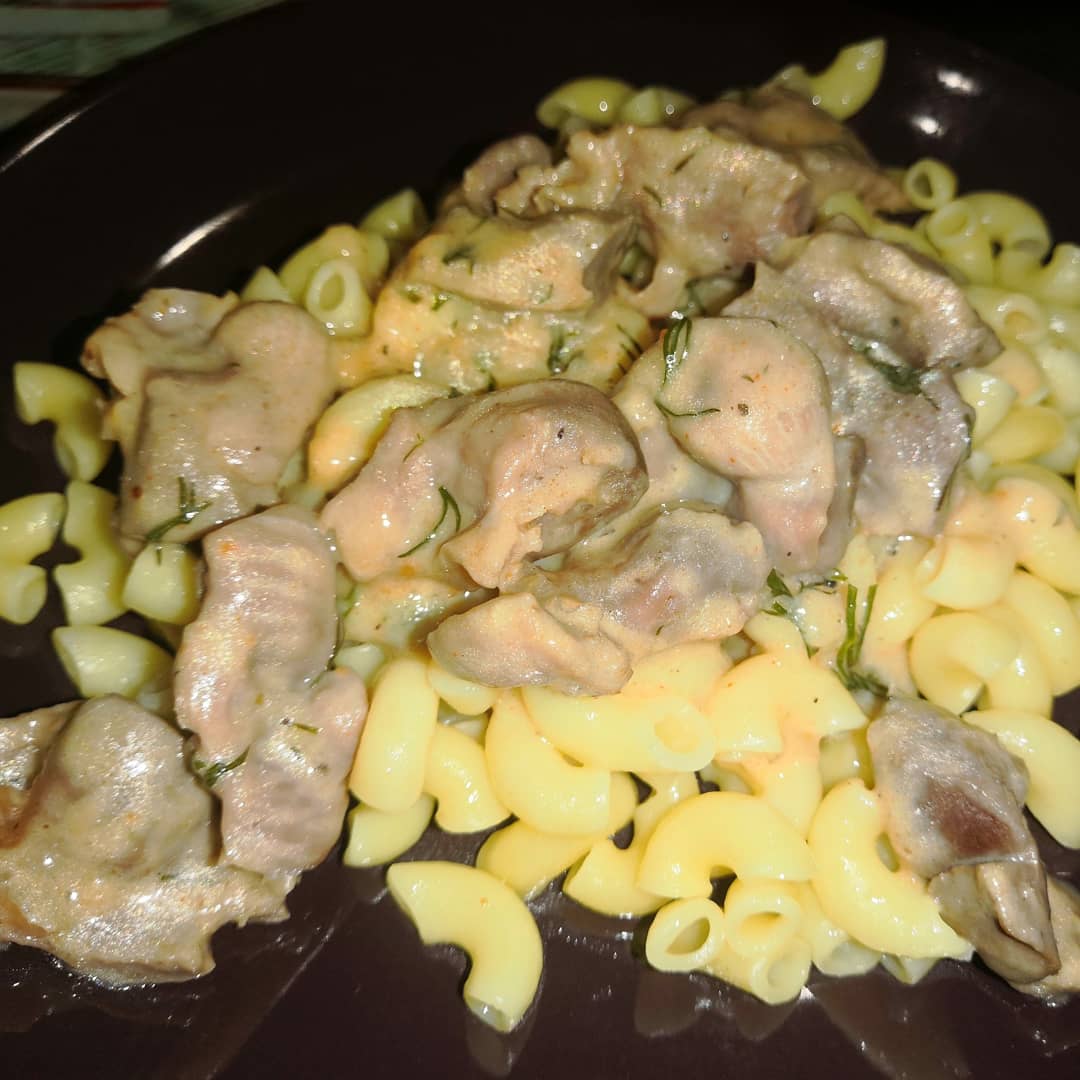 Желудки куриные в соусе