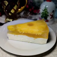 Торт-суфле "Птичье молоко" с ананасовым желе