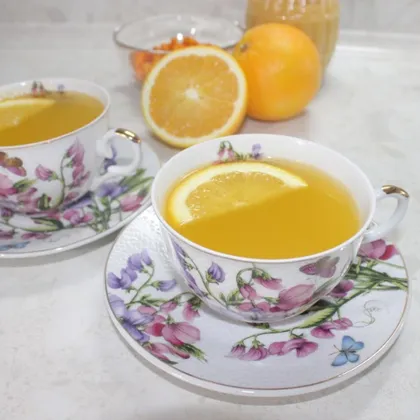 Чай с облепихой и апельсином