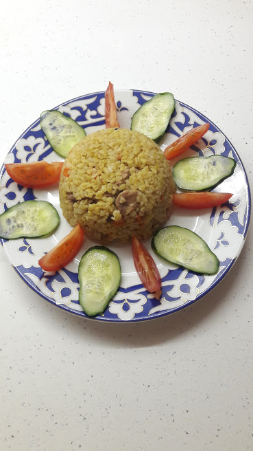 Плов с булгуром и свининой