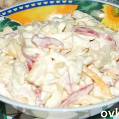 Салат с копченой курицей и морковью по-корейски