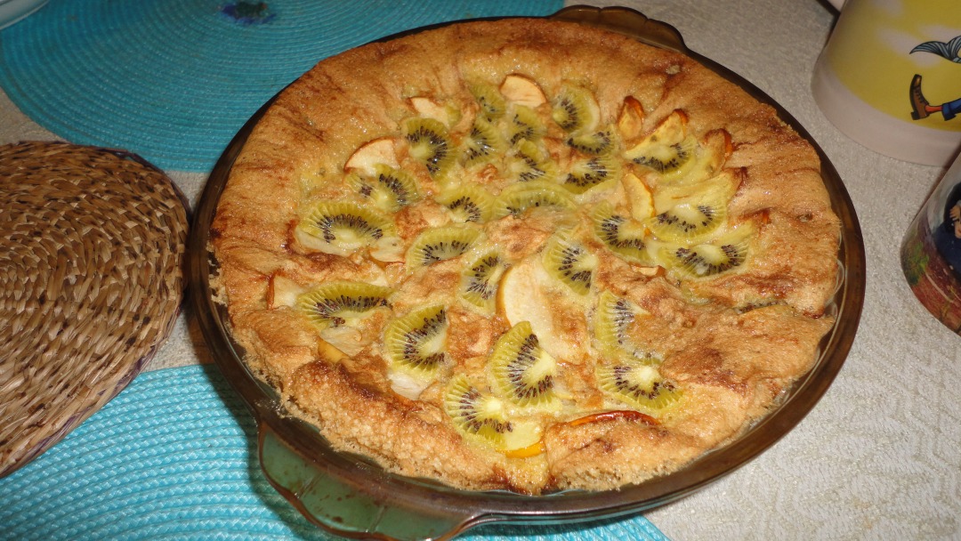 Пирог с киви и бананом — рецепт с фото пошагово