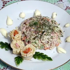 Салат блинный - вкусный и интересный рецепт - вам понравится