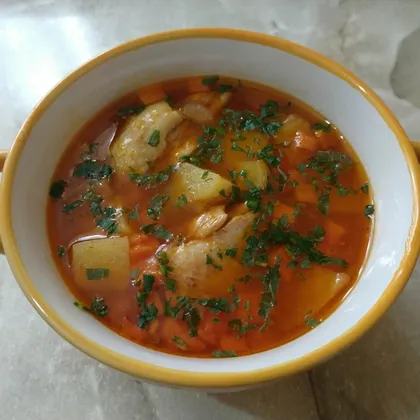Овощной куриный суп