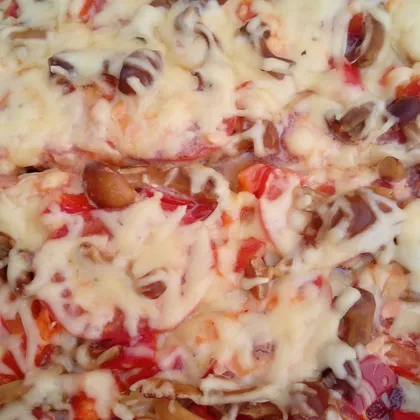 Пицца на слоёном бездрожжевом тесте