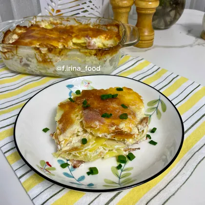 Гратен с беконом