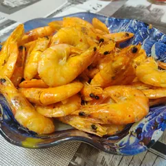 Королевские креветки, жареные в остром соусе 🍤