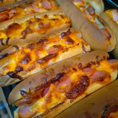 Хот-дог в духовке с сыром