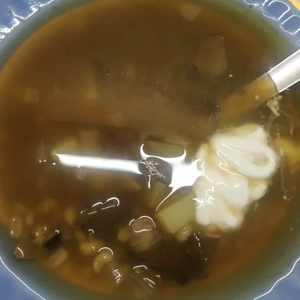 Суп из сушёных грибов