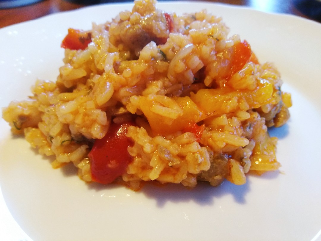 Соте с курицей и рисом