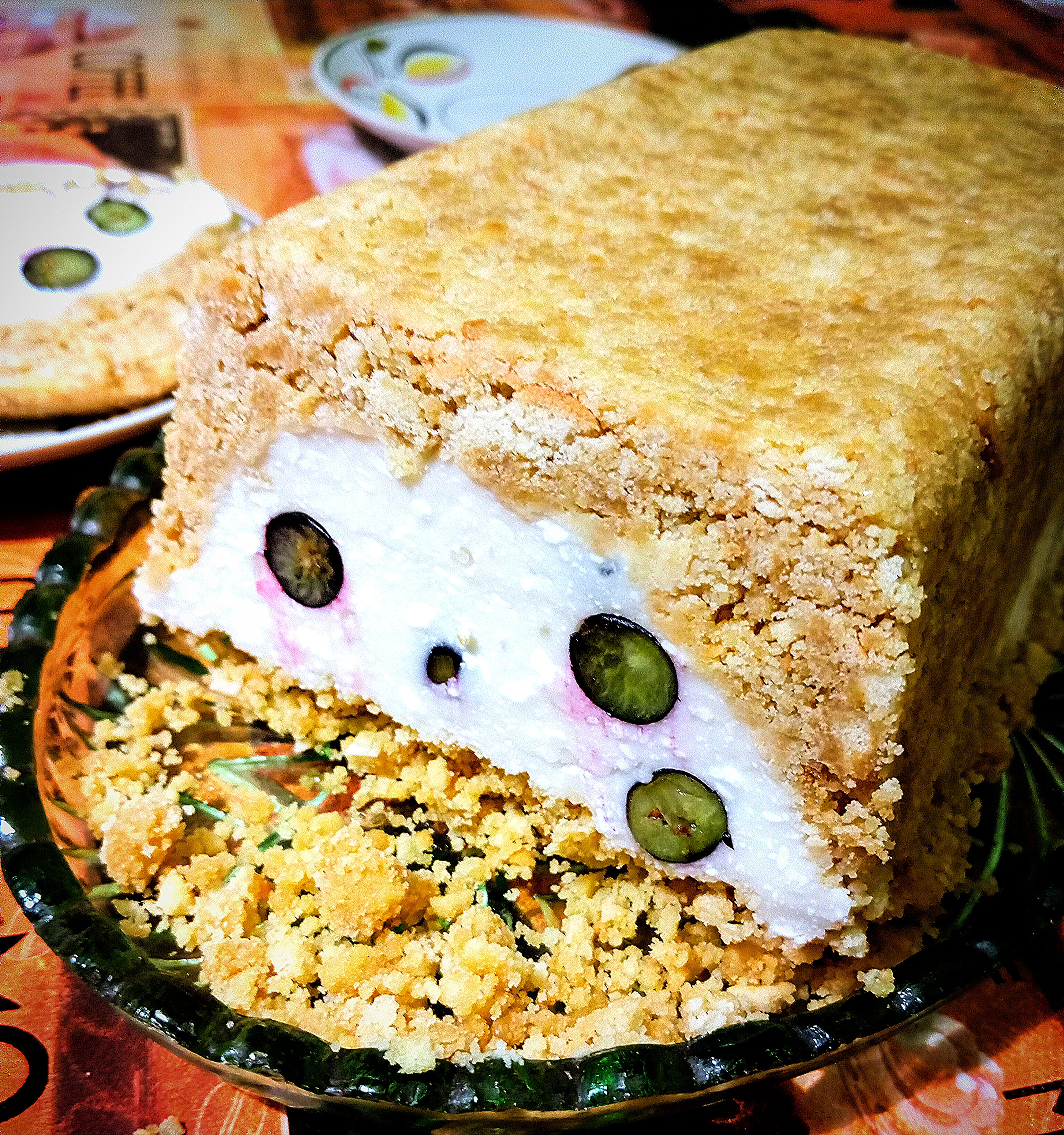 Торт с голубикой без выпечки