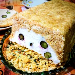 Торт с голубикой без выпечки