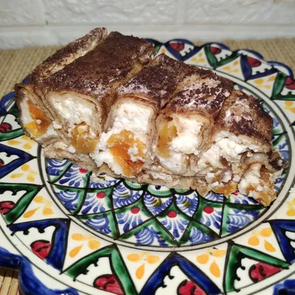 Пирог-улитка из блинов 