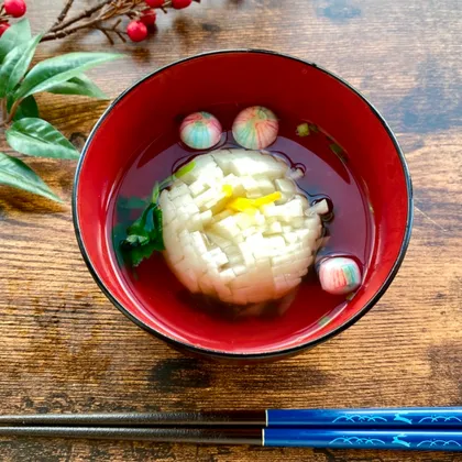 Маринованная редиска и суп по-Японски. (хризантема)