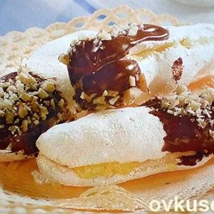 Орехово-шоколадное безе со сгущенкой