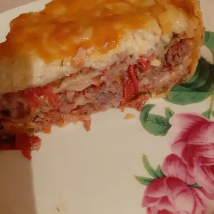 Лазанья с курицей и грибами