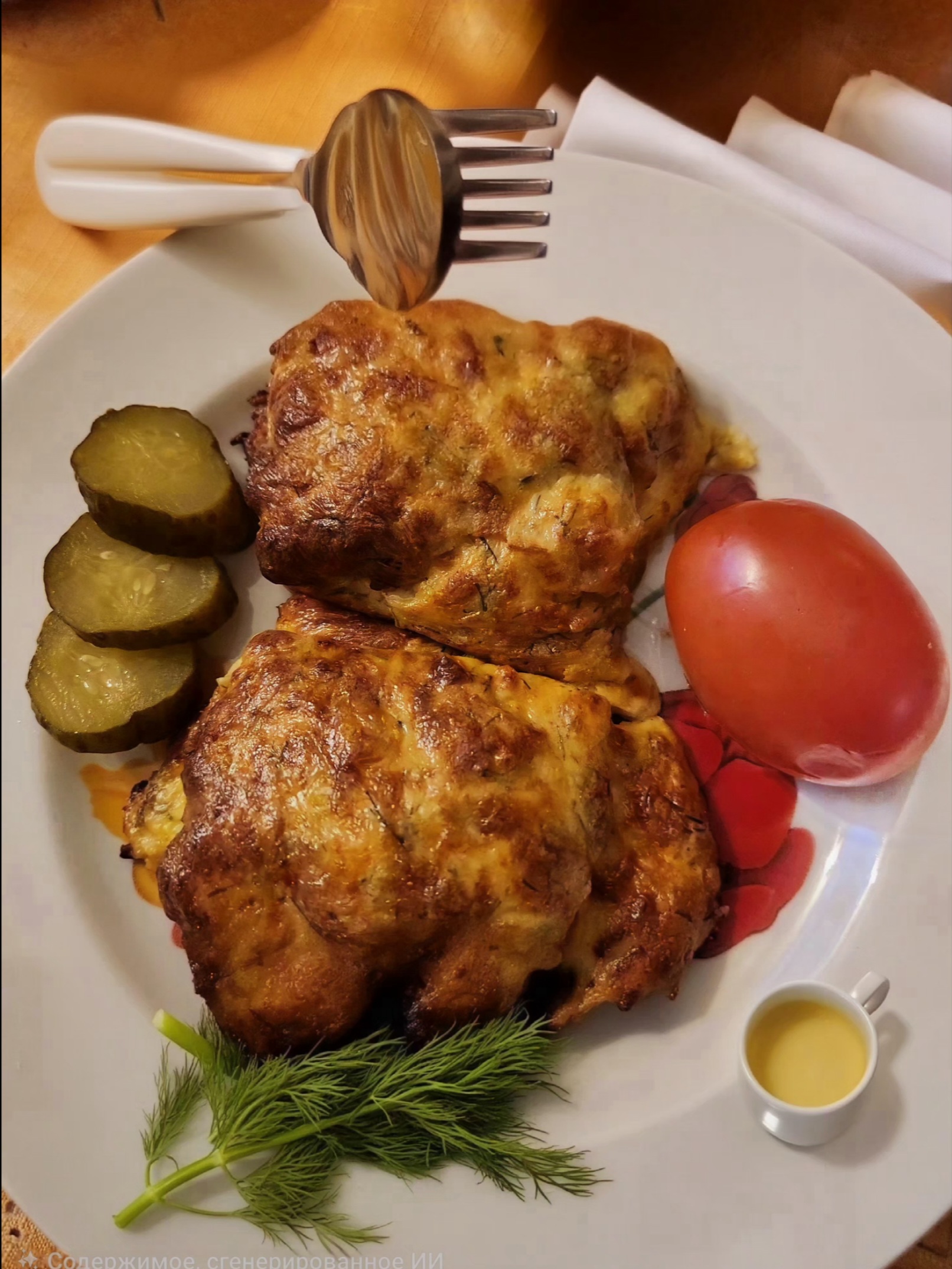 Рыбка под морковно-луковой сырной шапочкой