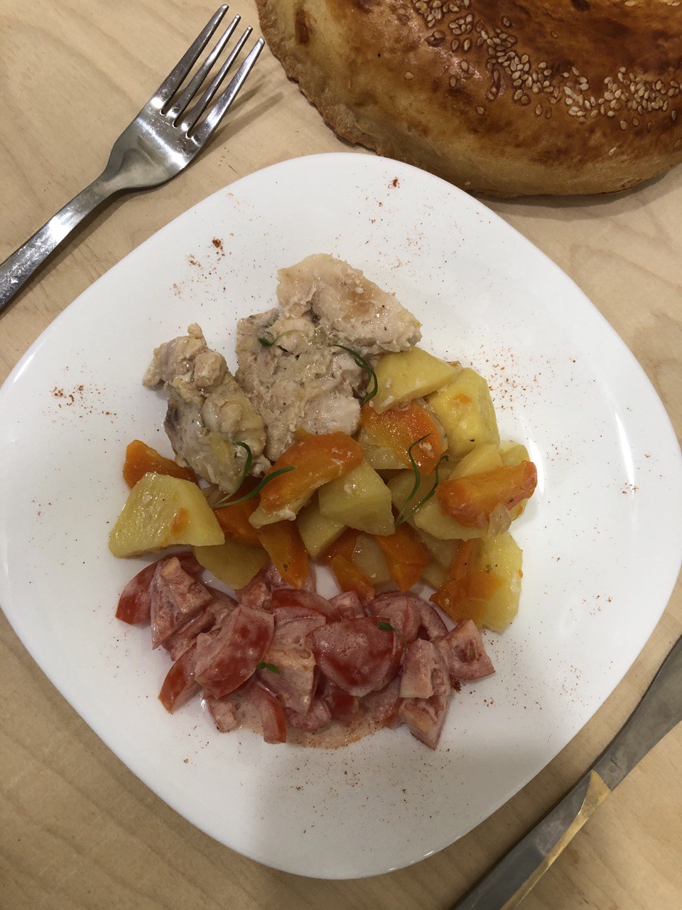 Куриное филе с овощами в духовке 🐔