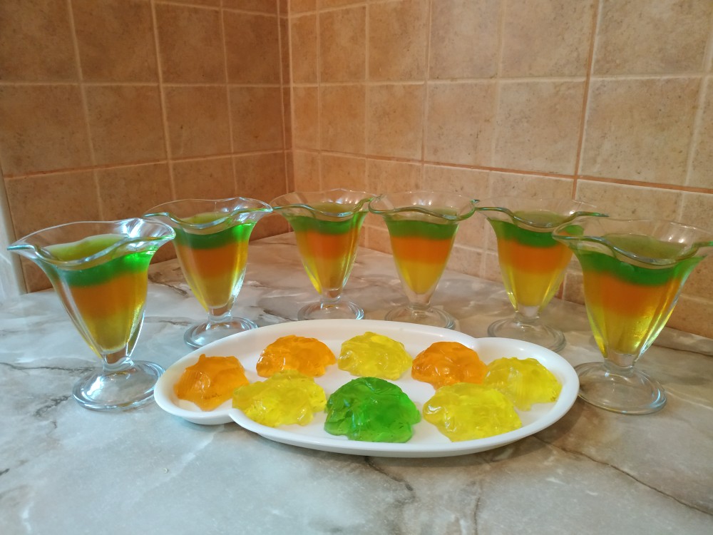 🍌🍊🥝Радужное желе🍌🍊🥝