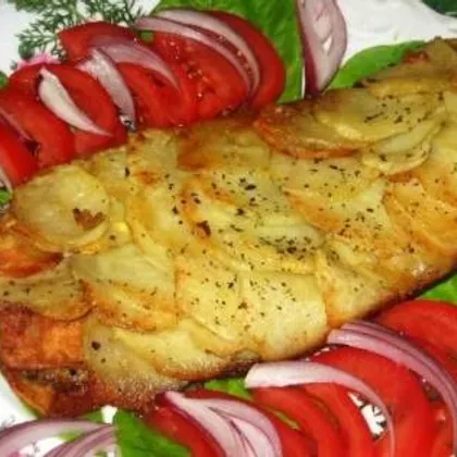 Рыба в чешуе из картофеля