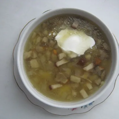 Суп из белых грибов Летний