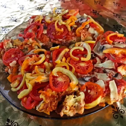 Пицца из кабачка на сковородке