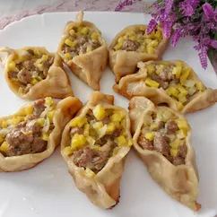 Лодочки из теста с начинкой