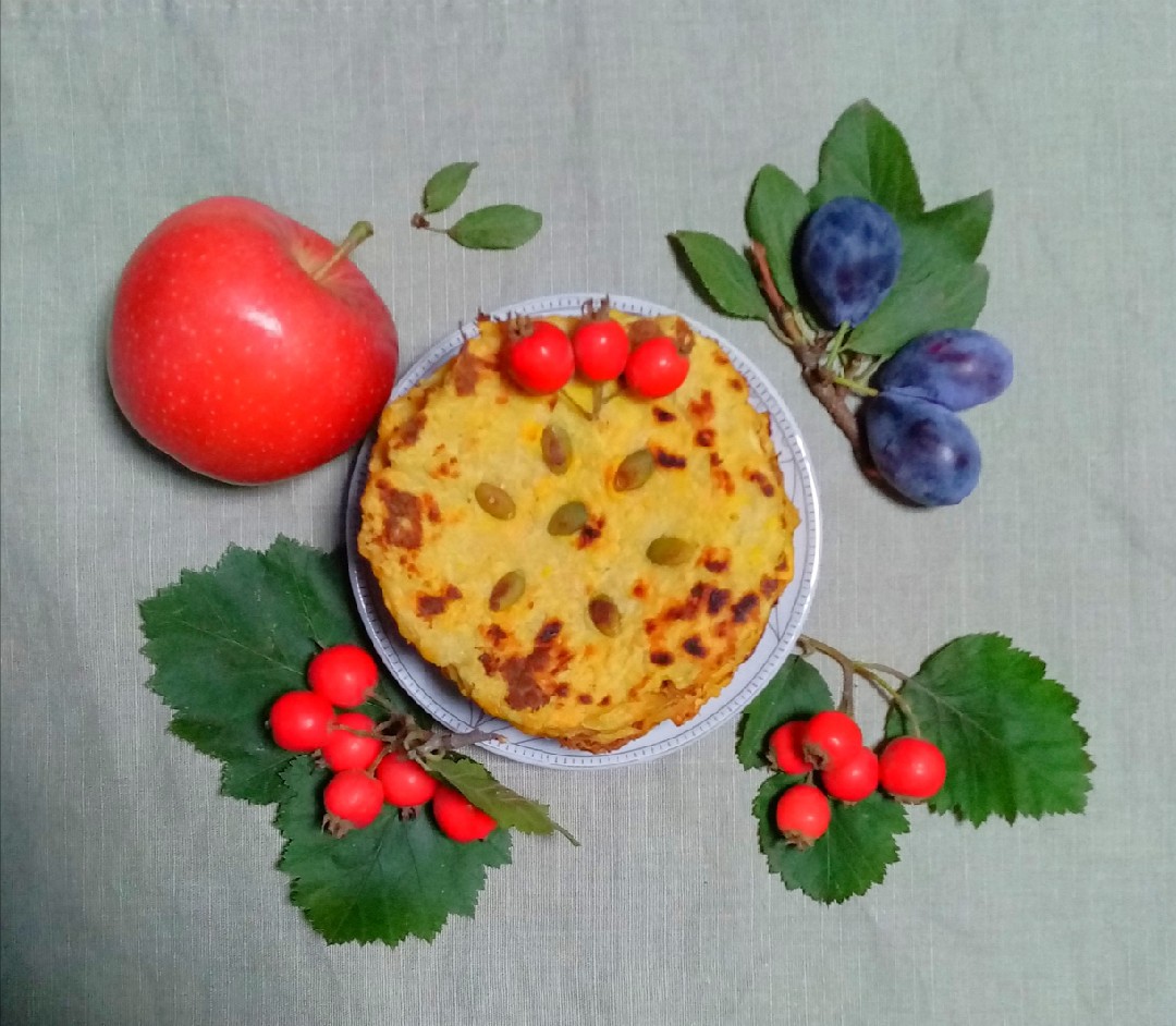 Тыквенные оладьи с яблоками 🍎