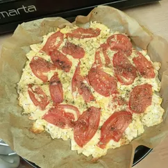 Сухой лаваш запечённый с помидорами и сыром