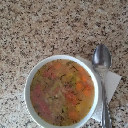 Суп на мясном бульоне с овощами #пп