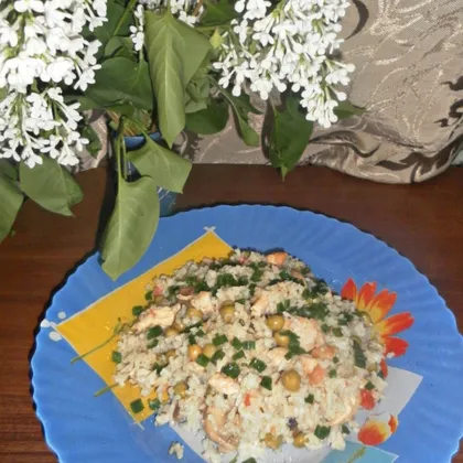Рис с овощами и курицей